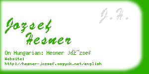 jozsef hesner business card
